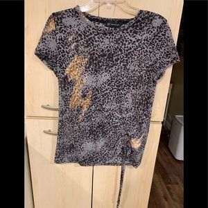 INC LEOPARD PRINT SIZE SMALL TEE